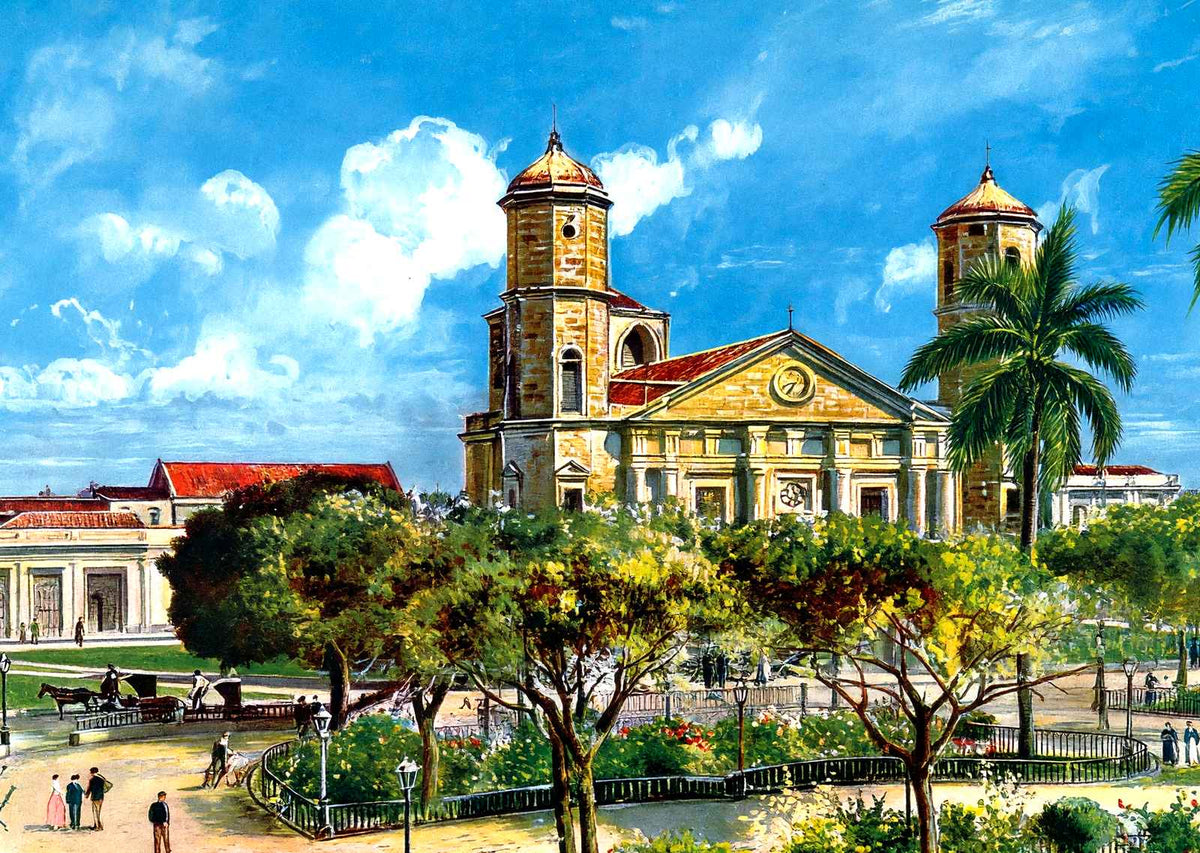 The Cathedral, Cardenas, Cuba vintage print
