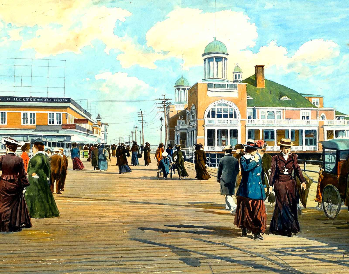 Steel Pier & Boardwalk, Atlantic City, NJ painting