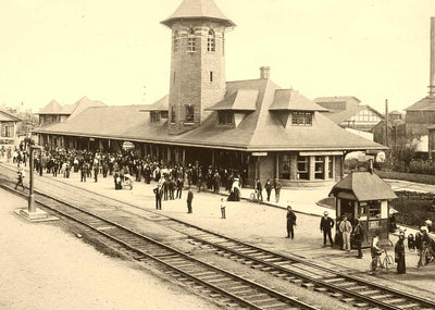 Philadelphia & Reading Depot, Lebanon PA 1905 restored photo print