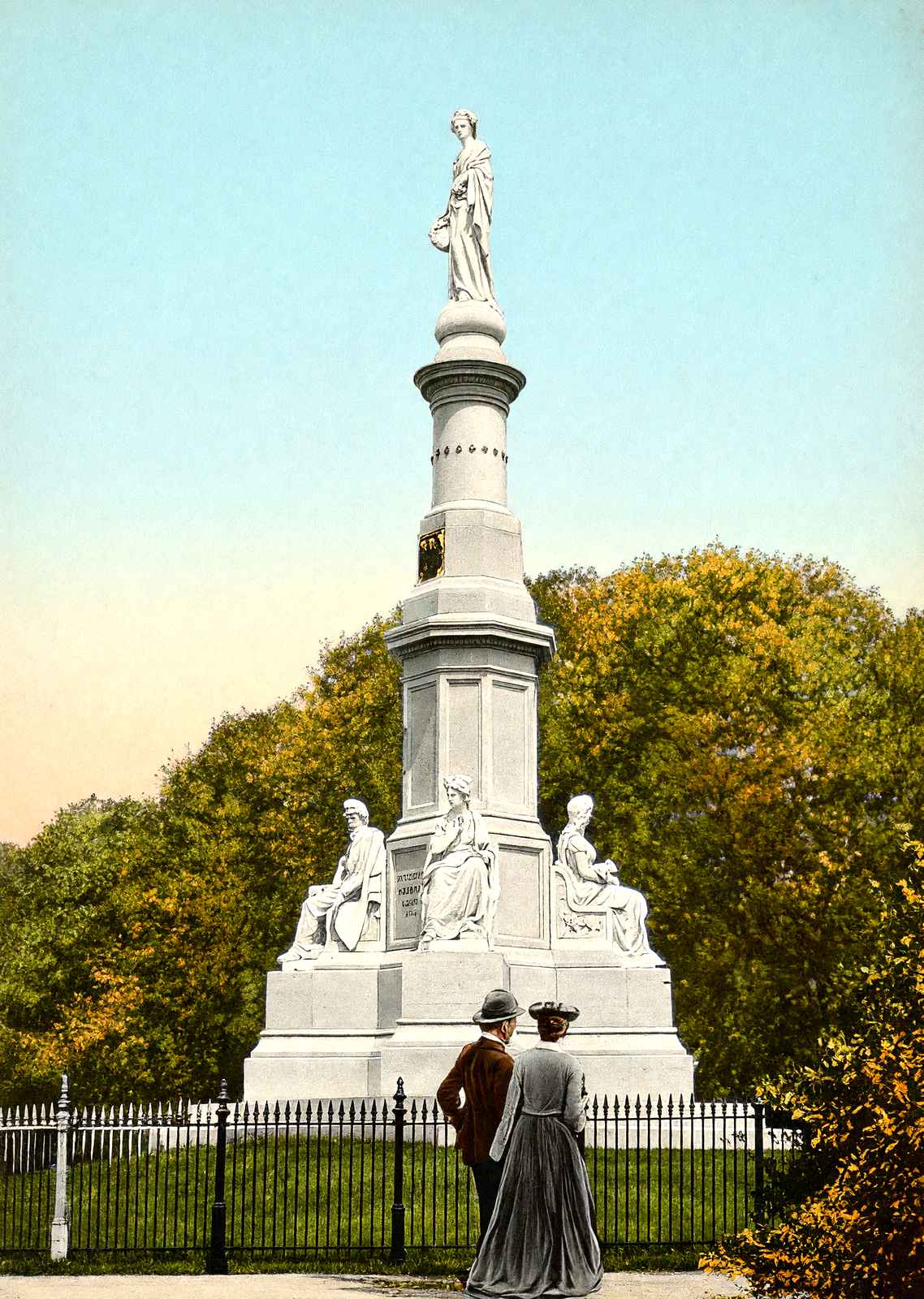 Soldiers Natl Monument, Gettysburg PA in 1906 vintage print