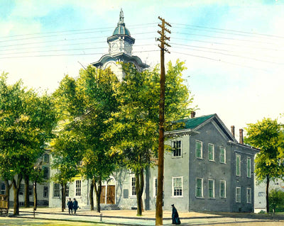 Court House, Allentown, PA in 1907 art print