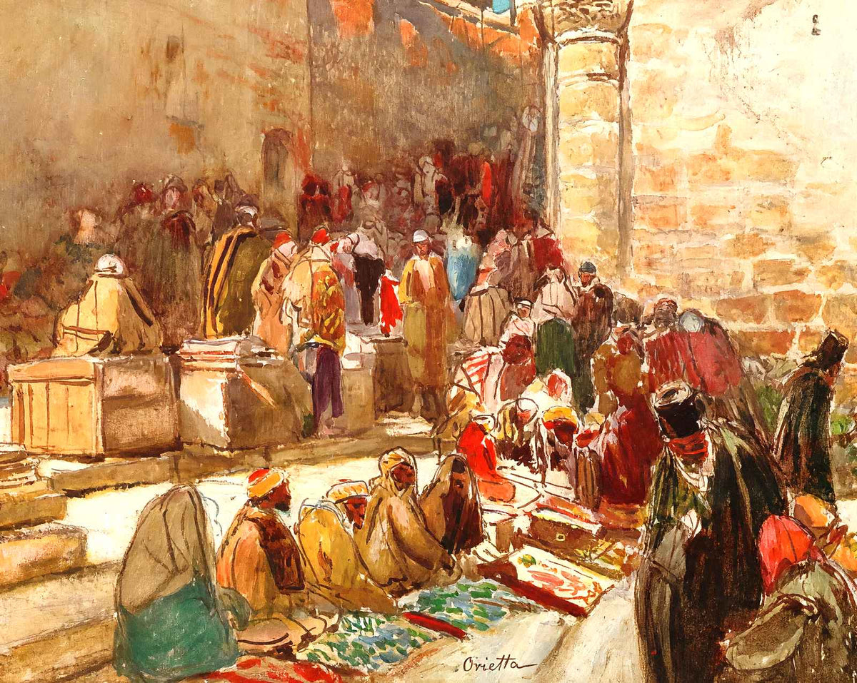 Forecourt of Holy Sepulchre, Jerusalem (1905) painting