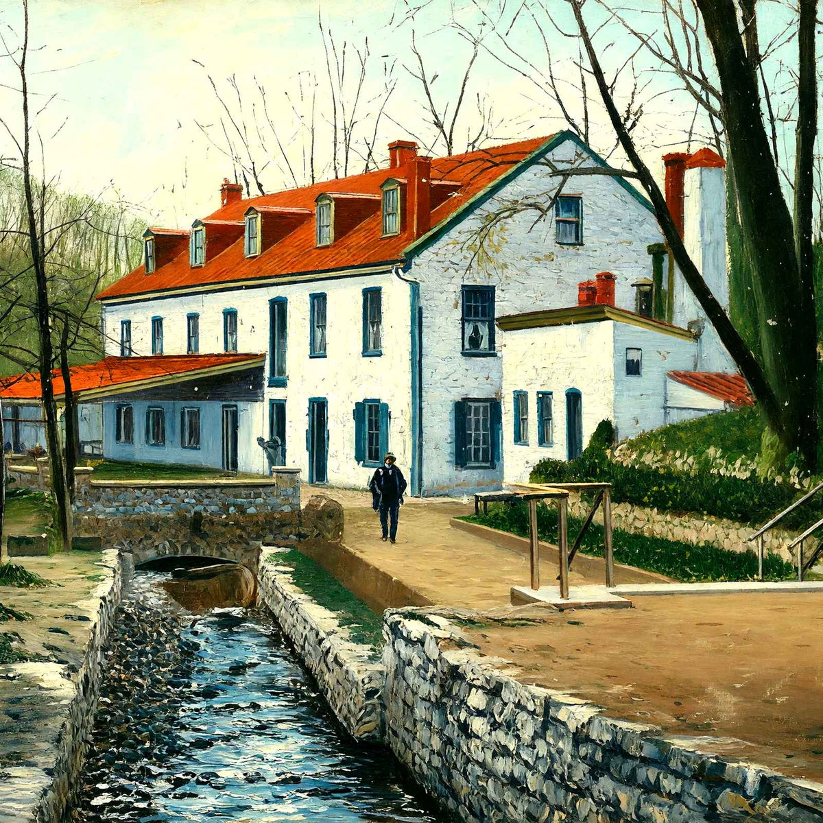 Mineral Springs Park Hotel, Reading, PA 1907 art print