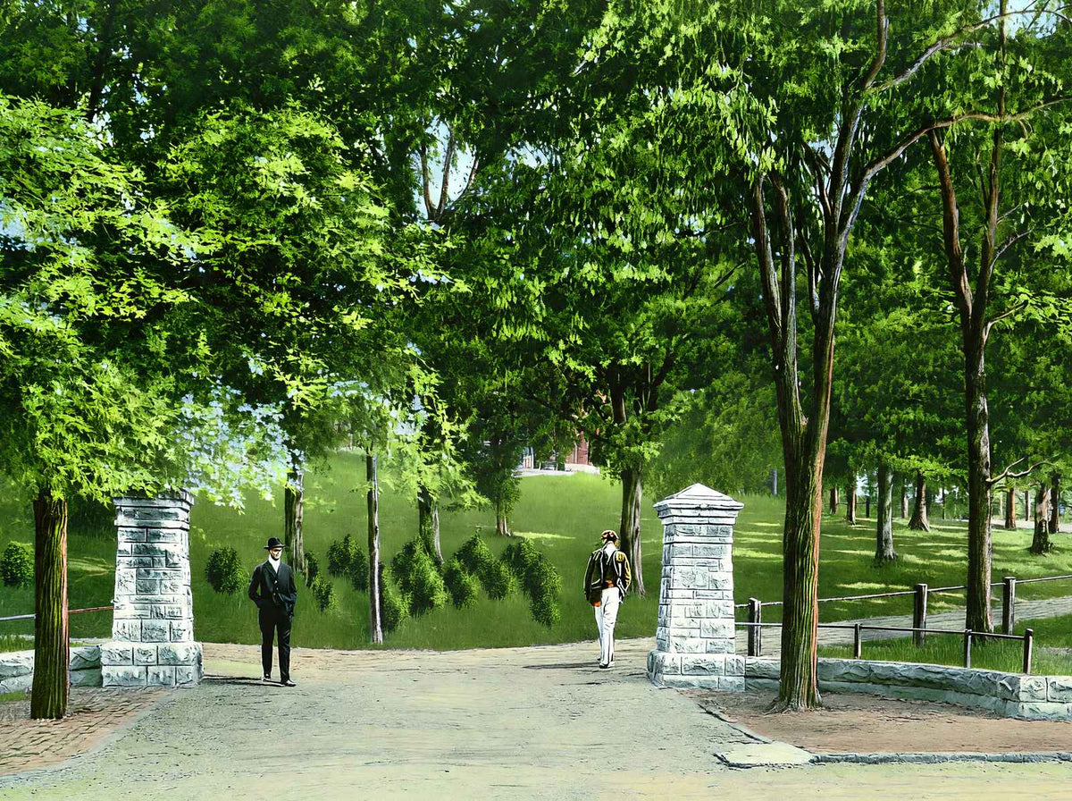 University of Tennessee Gateway, Knoxville TN vintage print