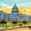 Mississippi State Capitol, Jackson, MS vintage print