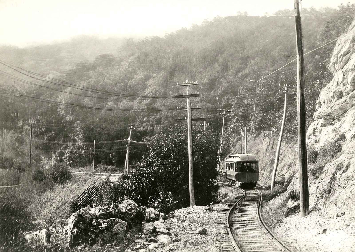 Reading PA Car on Neversink Mountain in 1903 vintage photo print