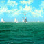 Yachting, Atlantic City, NJ in 1901 vintage print