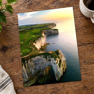 Golf Course Near the Ocean in Étretat, France by Mikita Chyrkun Photo Print Wall Decor