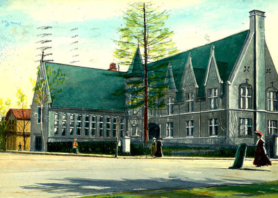 Public Library, Scranton, PA in 1907 art print