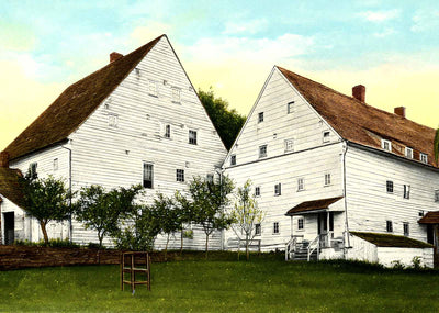 Ephrata Cloister Buildings, Ephrata PA 1907 vintage print