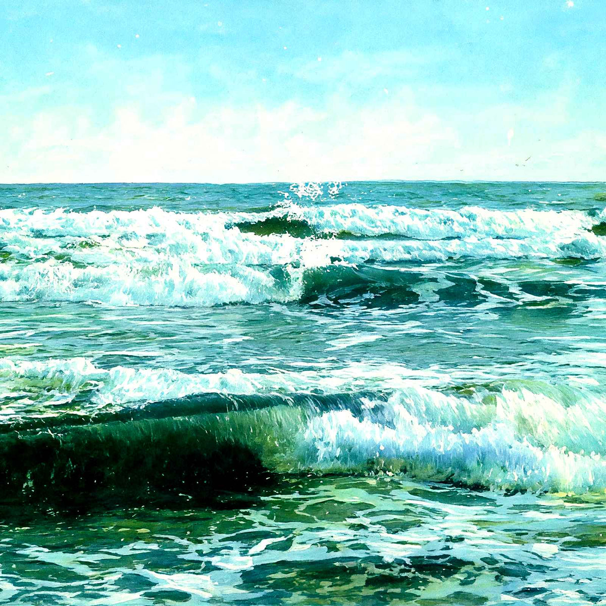 The Atlantic Ocean Off Asbury Park, NJ art print