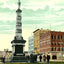 Soldiers Monument, New Castle PA in 1906 vintage print