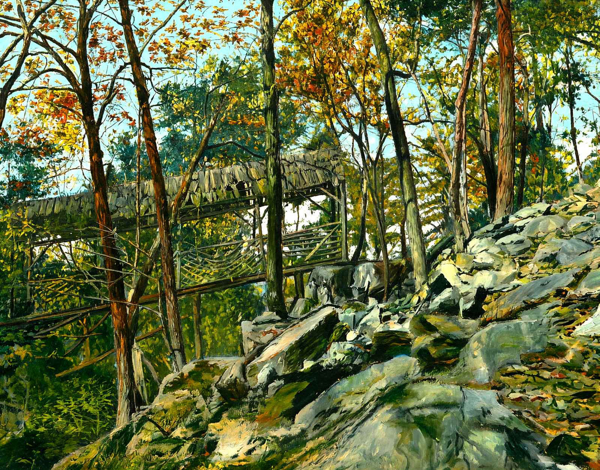 Lovers Retreat, Pen Mar PA in 1908 art print