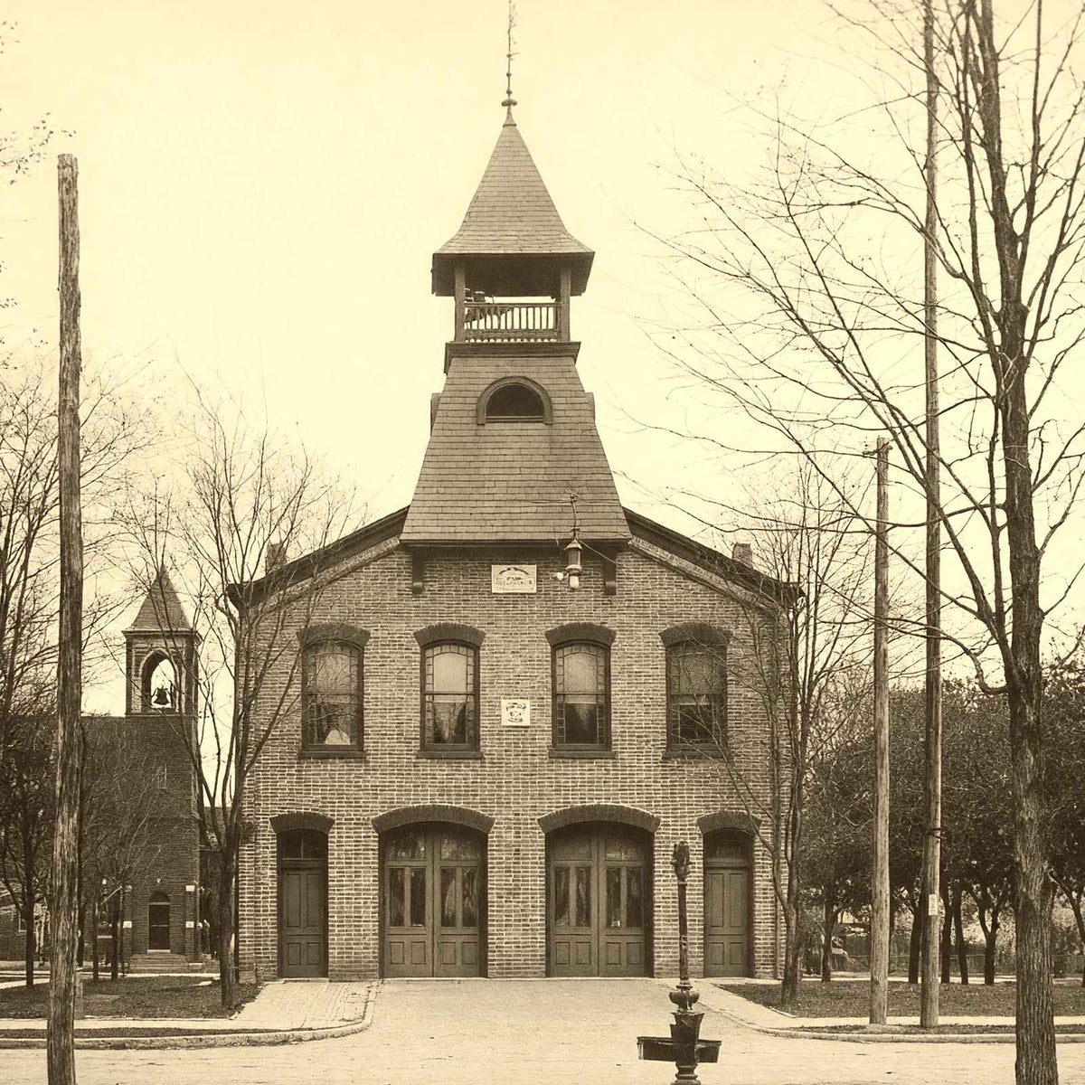 Town Hall, Philipsburg, PA in 1905 vintage photo print