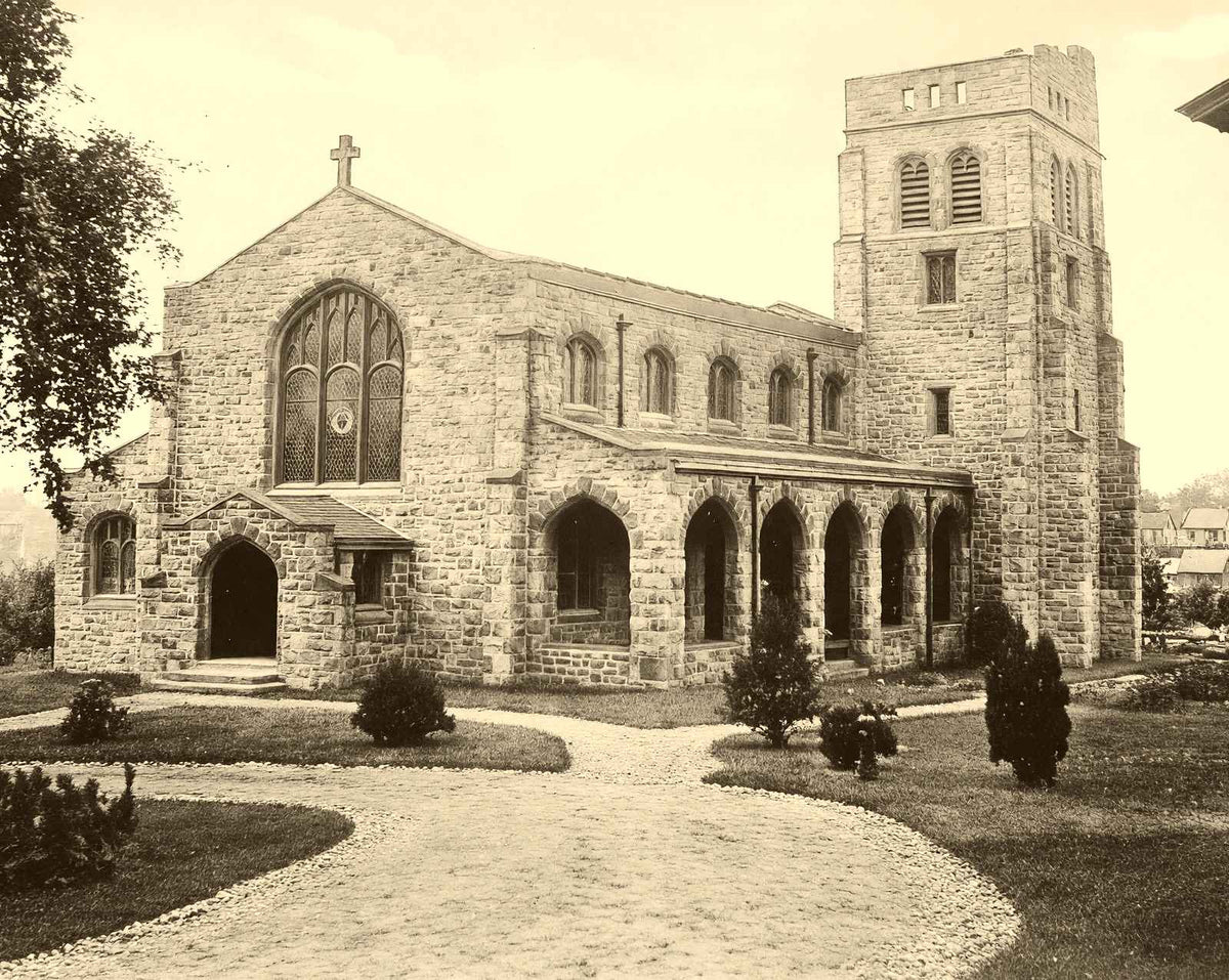 Hill School Chapel, Pottstown, PA in 1904 vintage print