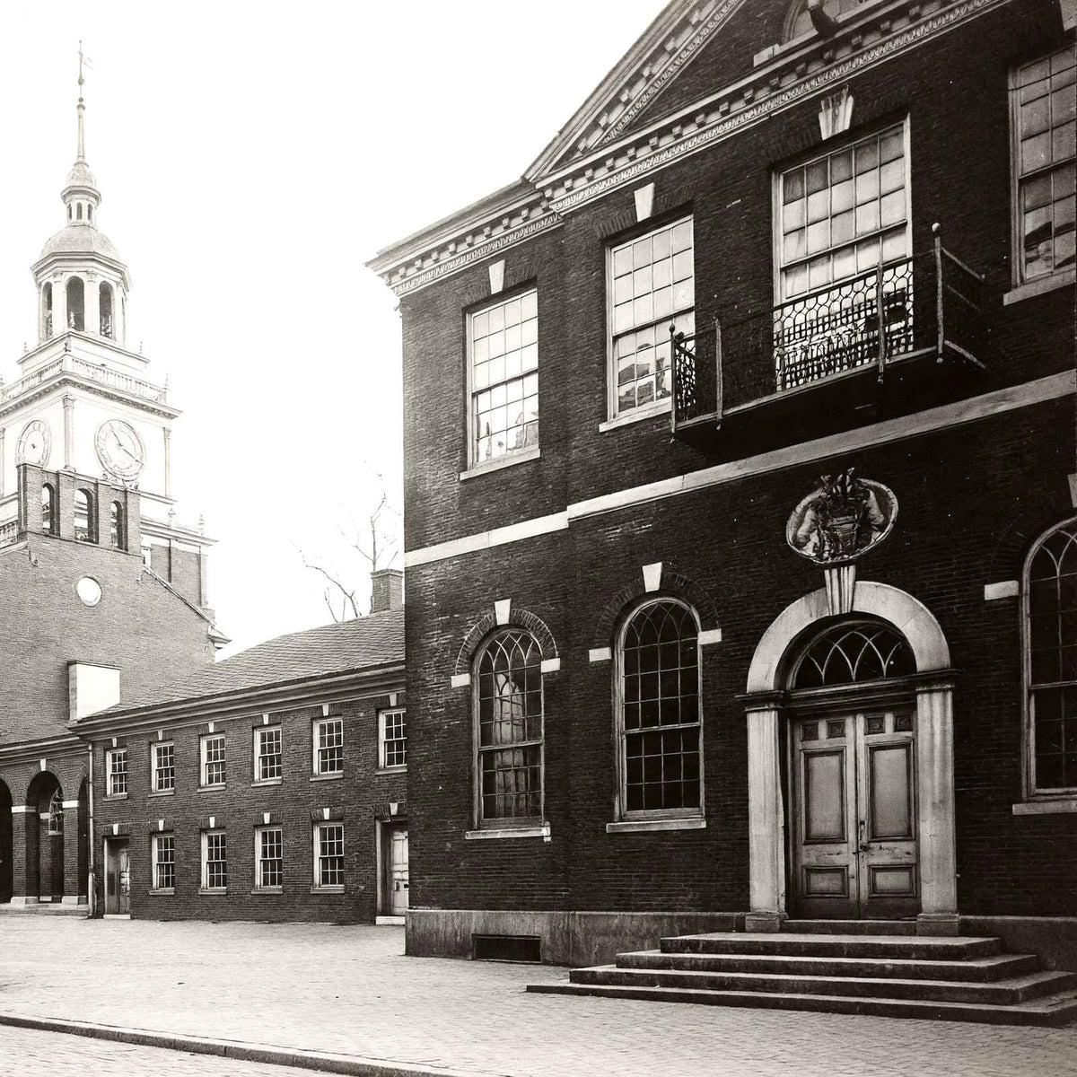 Independence Hall, Philadelphia PA in 1904 restored photo print