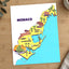 Map of the State of Monaco by Tri wiranto Art Print Wall Decor