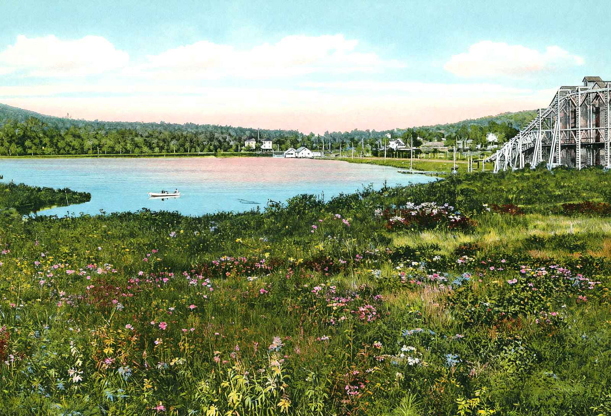 Lake Royer, Pen Mar PA in 1908 vintage print