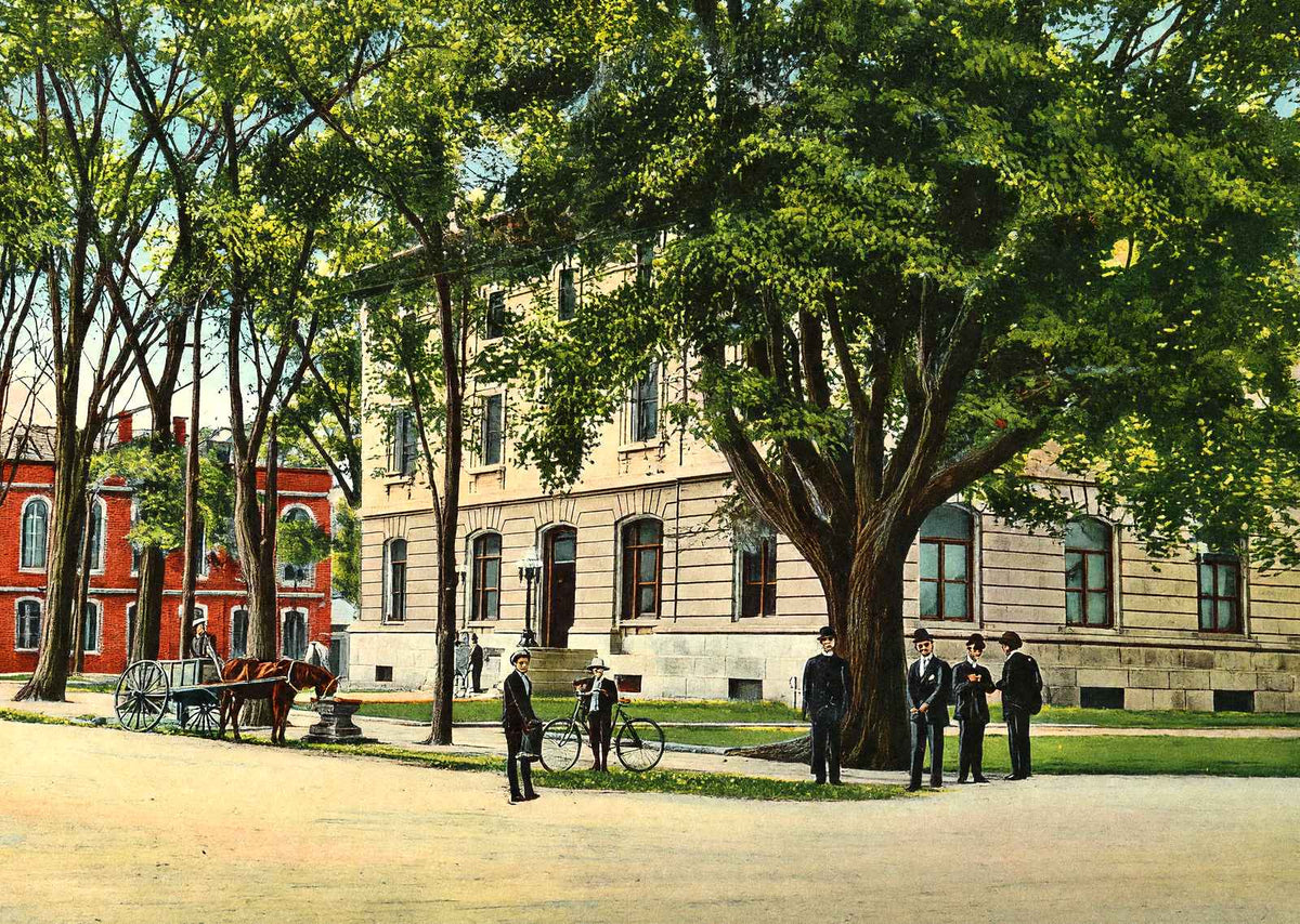 Post Office & Court House, Elizabeth City, NC vintage print