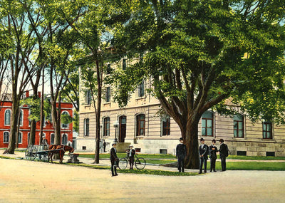 Post Office & Court House, Elizabeth City, NC vintage print