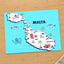 Map of the Island of Malta by Tri wiranto Art Print Wall Decor