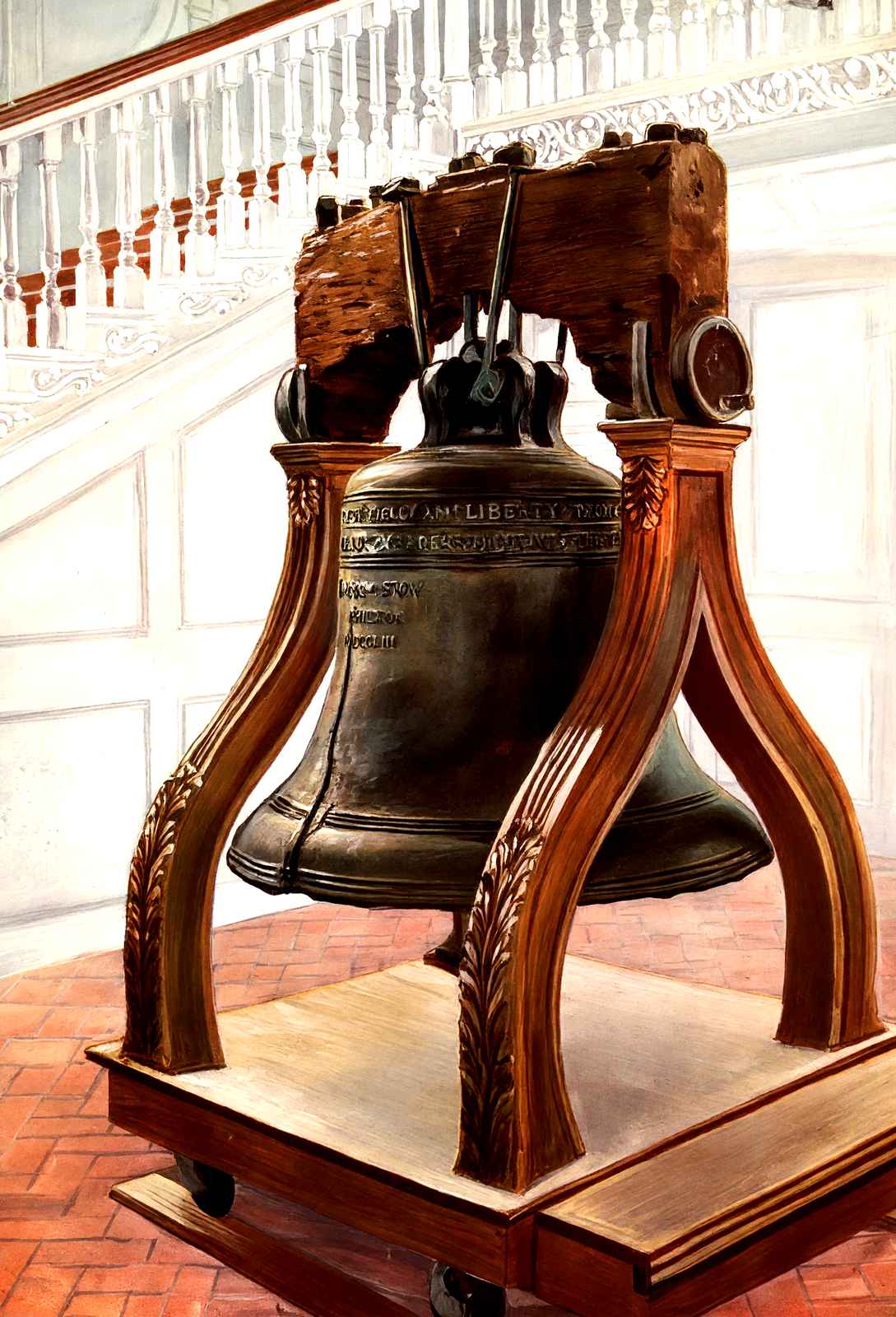 Liberty Bell, Philadelphia PA in 1906 vintage print