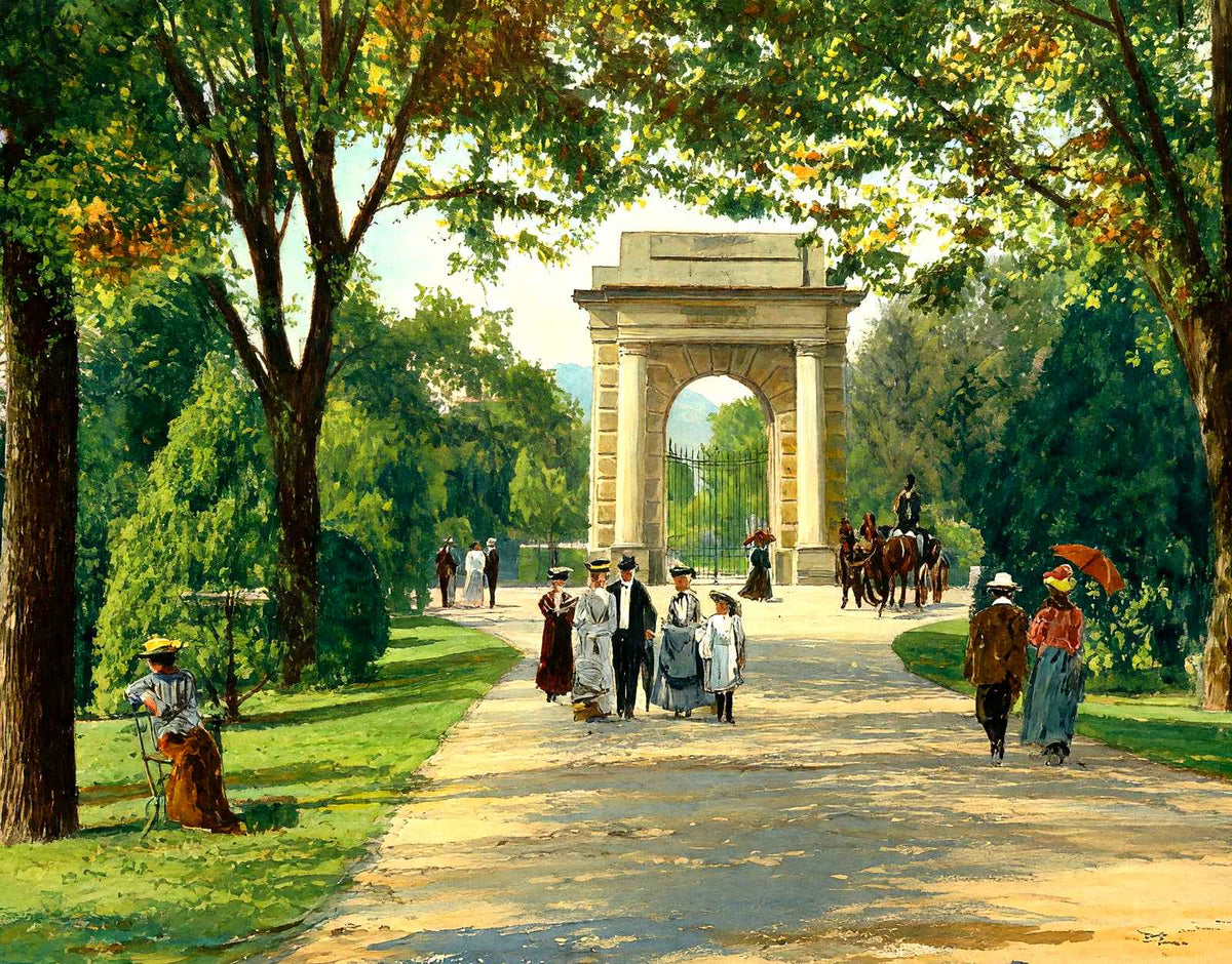 National Cemetery Entrance, Chattanooga, TN painting