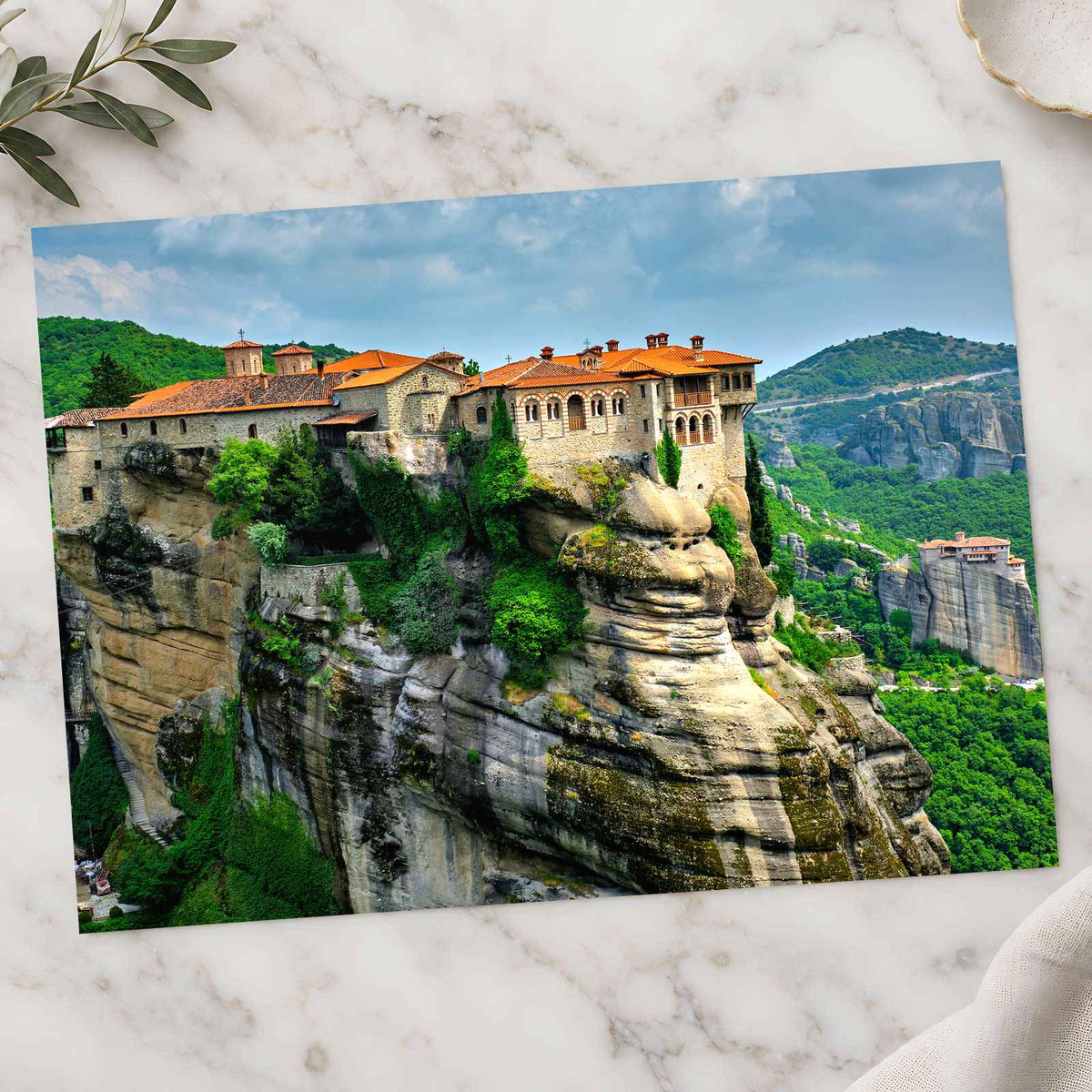 Monasteries in Greece (Rousanou, Varlaam) Photo Print Wall Decor