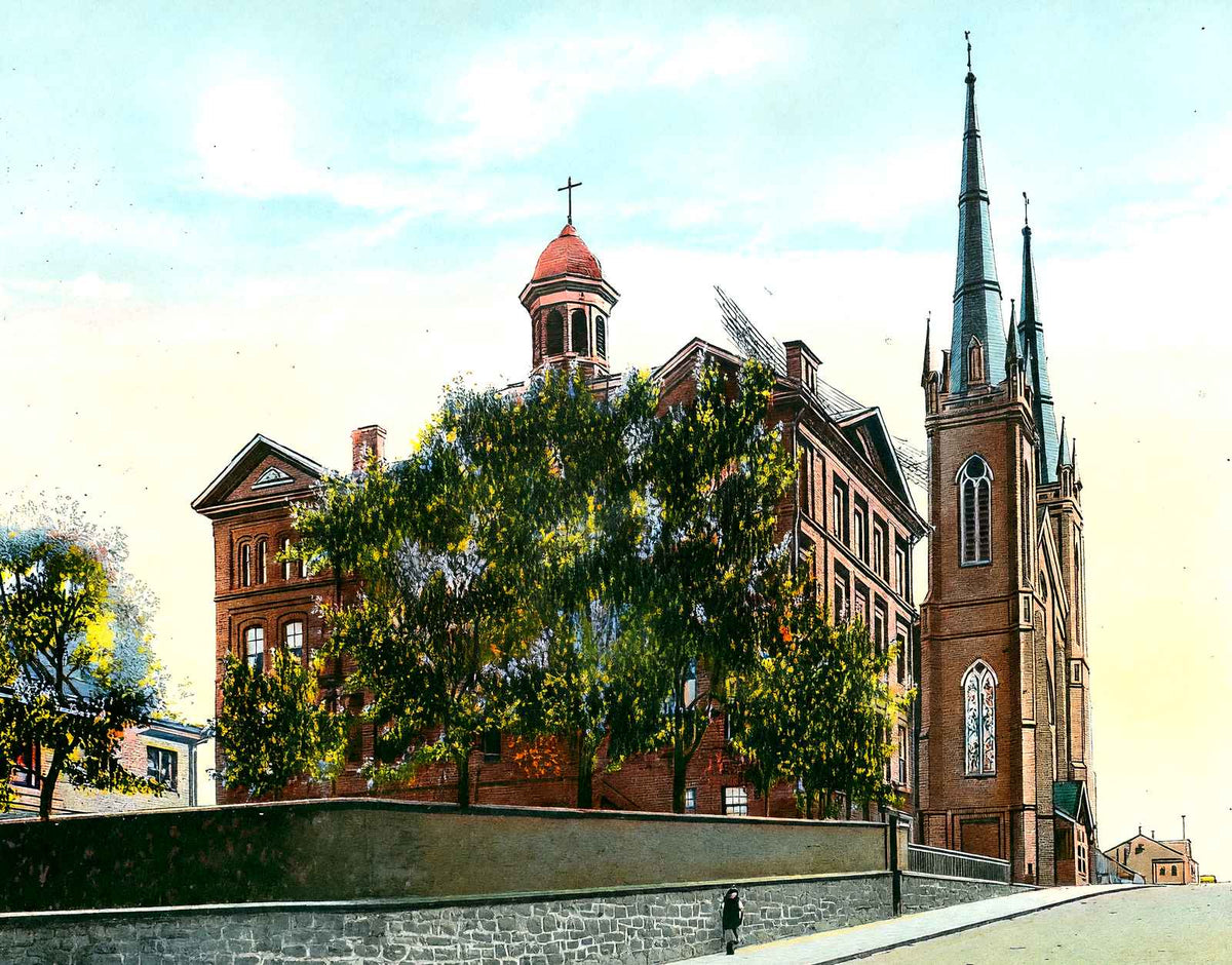 St Johns Cathedral, Altoona PA in 1906 vintage print