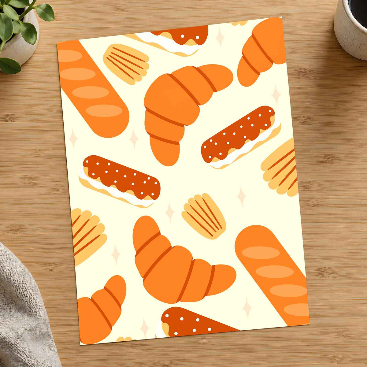 Breads and Pretzels by Doodis Creativelabs Art Print Wall Decor