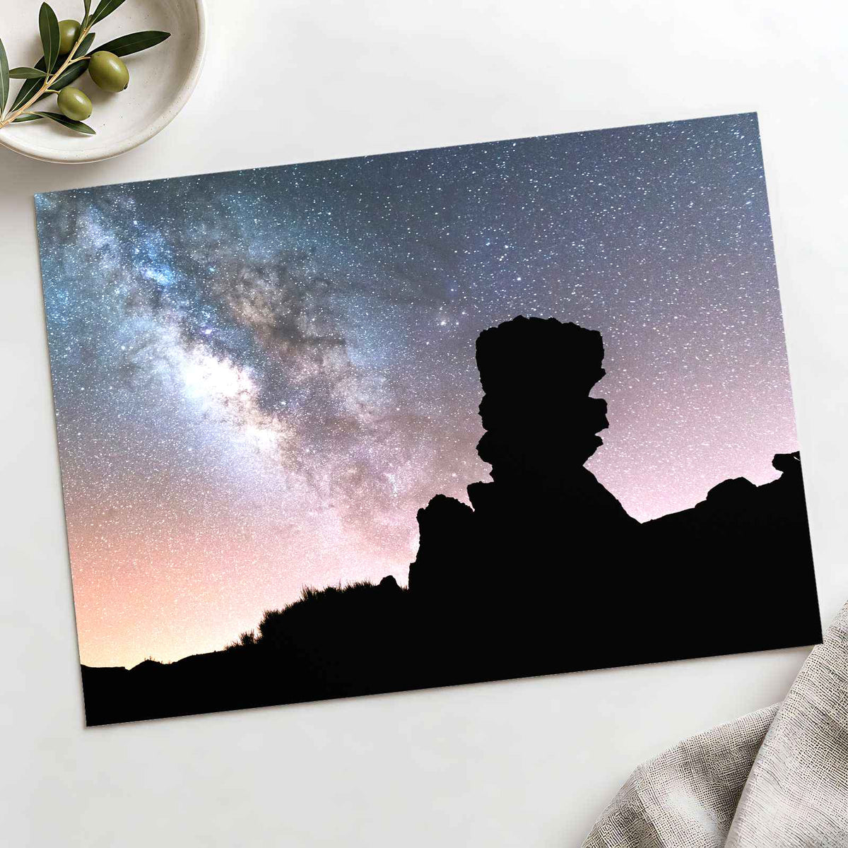 Rocky Silhouette with Stars, Tenerife, Spain by Sarah Smith Photo Print Wall Decor