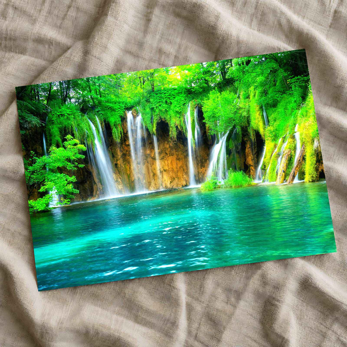 Multiple Waterfalls Cascading Photo Print Wall Decor