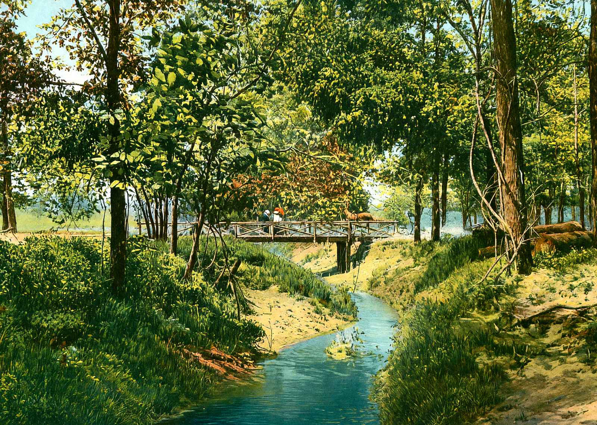 Overton Park, Memphis, TN in 1905 vintage print