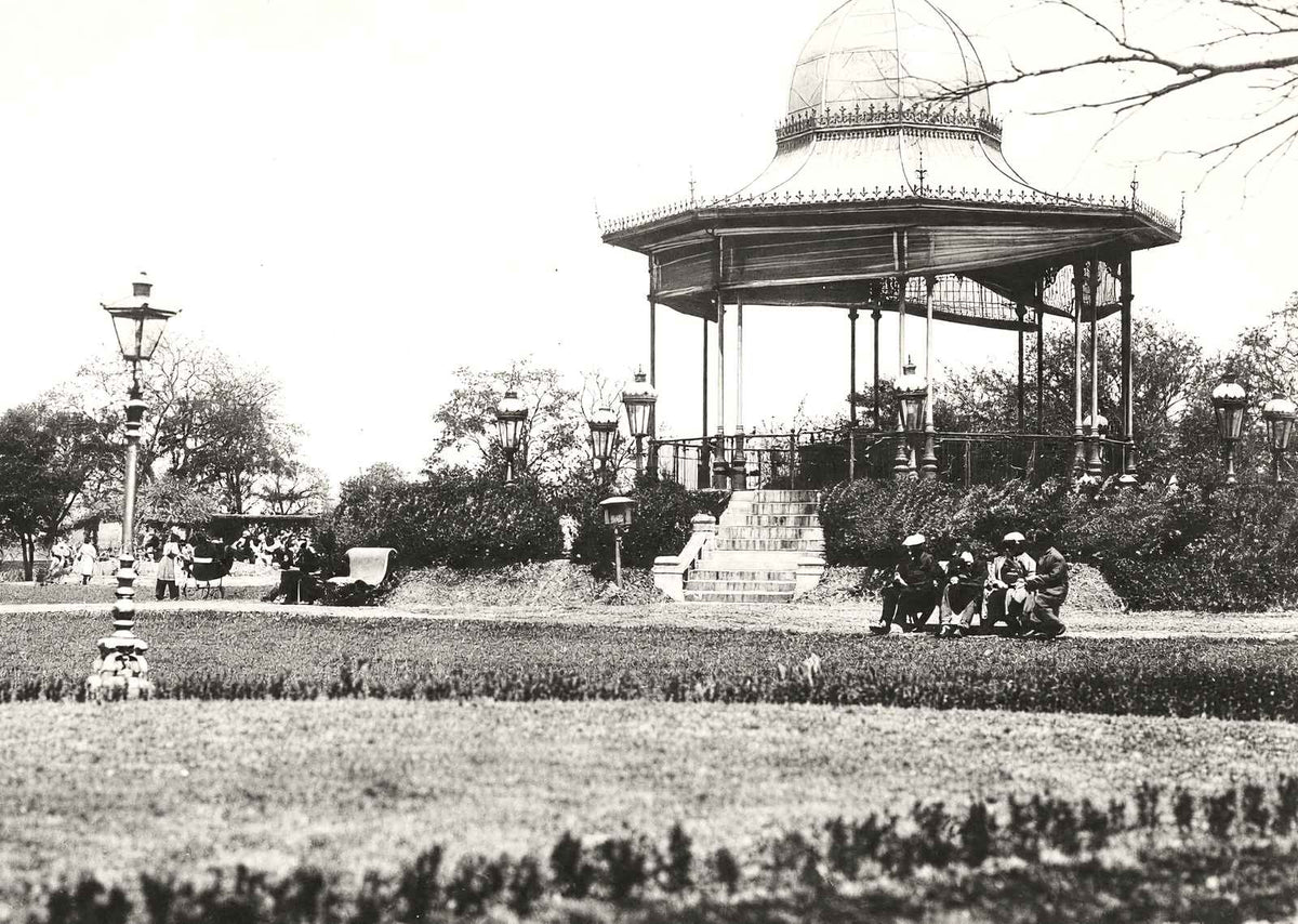 Bandstand & Lawns, Band Gardens, Shanghai vintage photo print