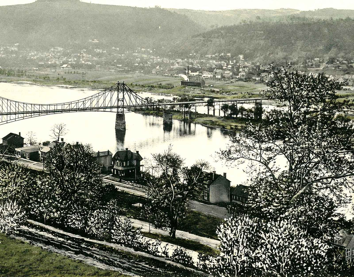 Allegheny River Highland Park, Pittsburgh PA vintage print