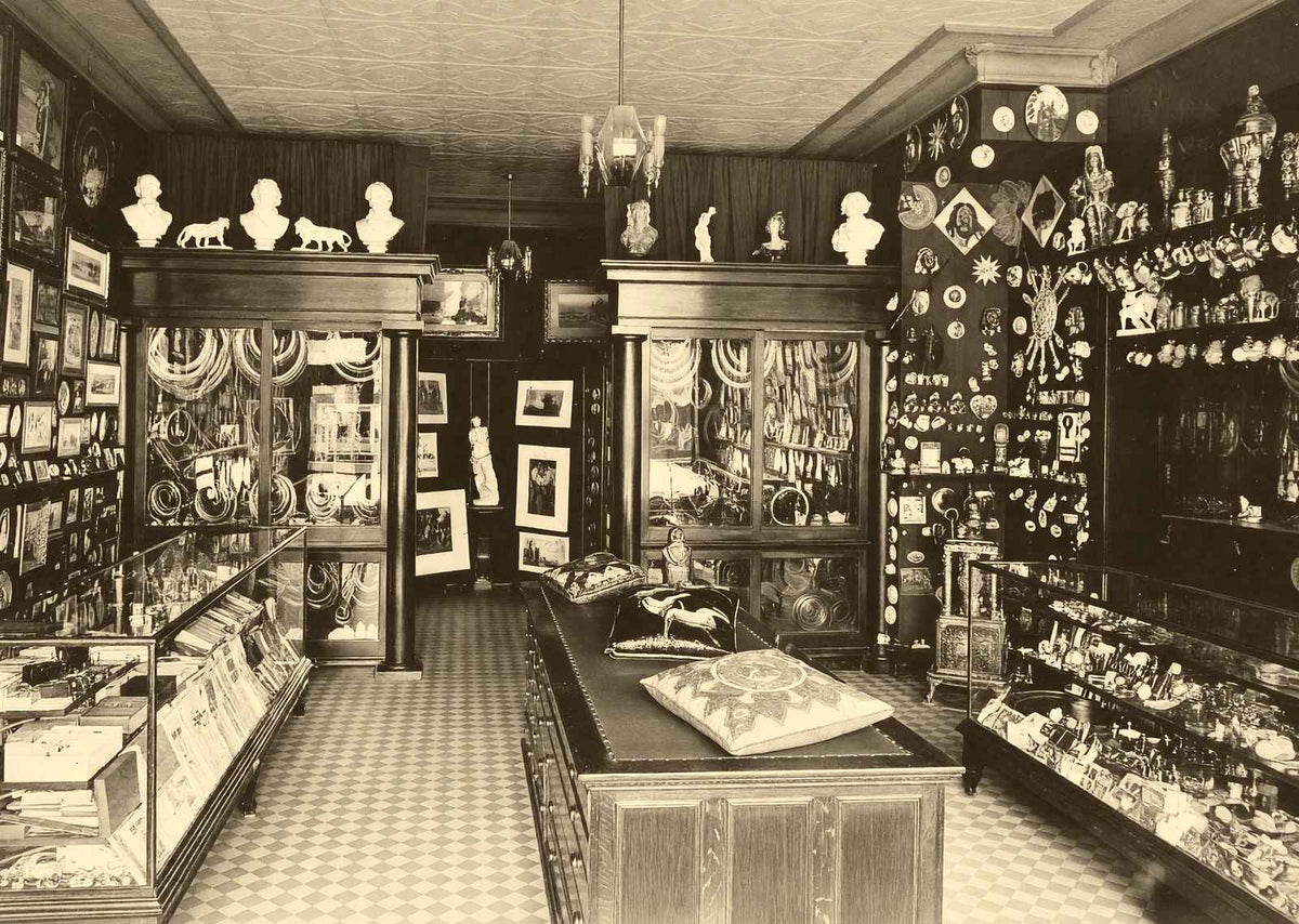 The O.K. Art Store, Bradford, PA in 1904 restored photo print