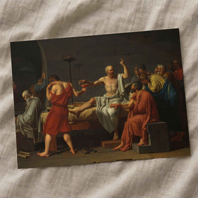 The Death of Socrates painting print by Jacques Louis David (1787)
