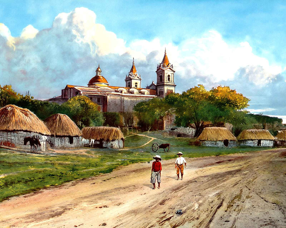 Suburbs of Matanzas, Cuba in 1923 vintage print