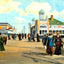 Steel Pier & Boardwalk, Atlantic City, NJ painting