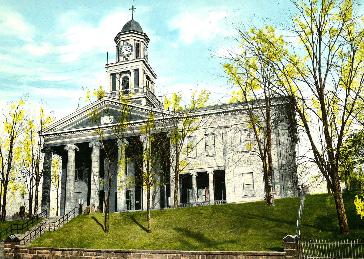 Lawrence County Court House, New Castle PA vintage print