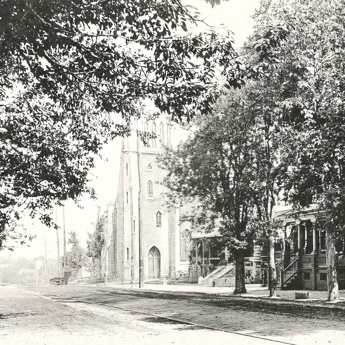 North Hanover Street, Pottstown, PA in 1904 vintage photo print
