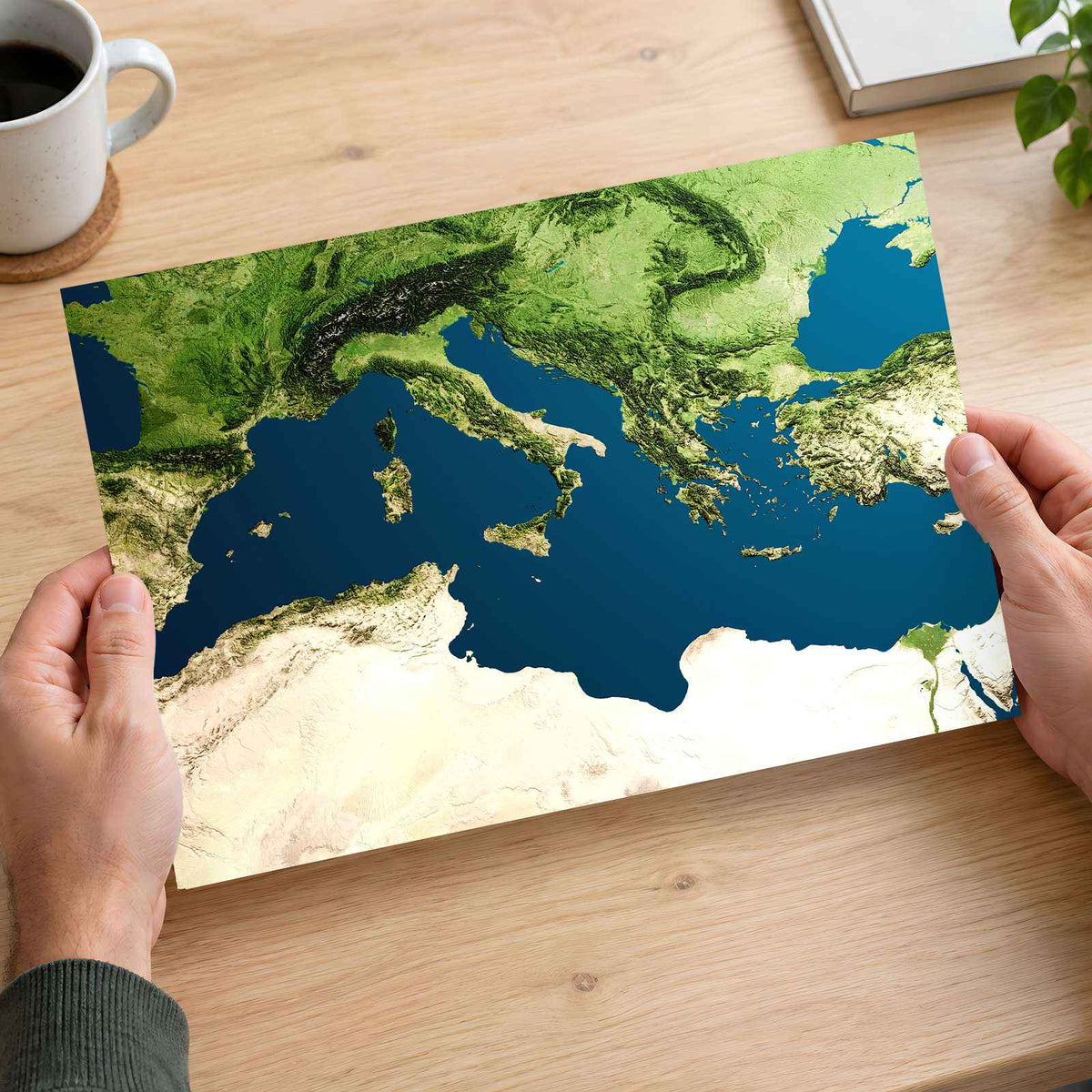 Mediterranean Sea from Above by A Chosen Soul Photo Print Wall Decor