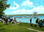 Waukesha Beach, WI in 1906 vintage print