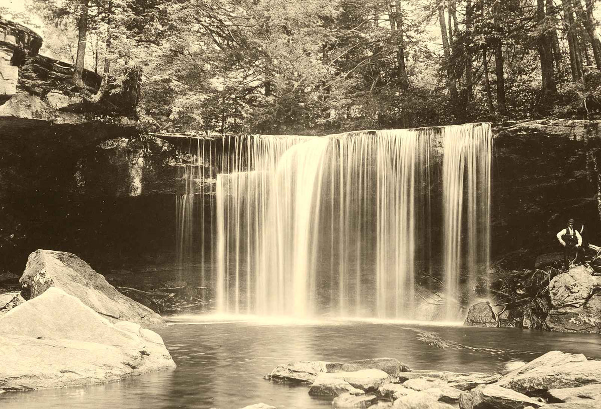 Falls at Cascade Park, New Castle PA 1905 vintage photo print