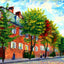 Sisters House, Bethlehem, PA in 1912 painting