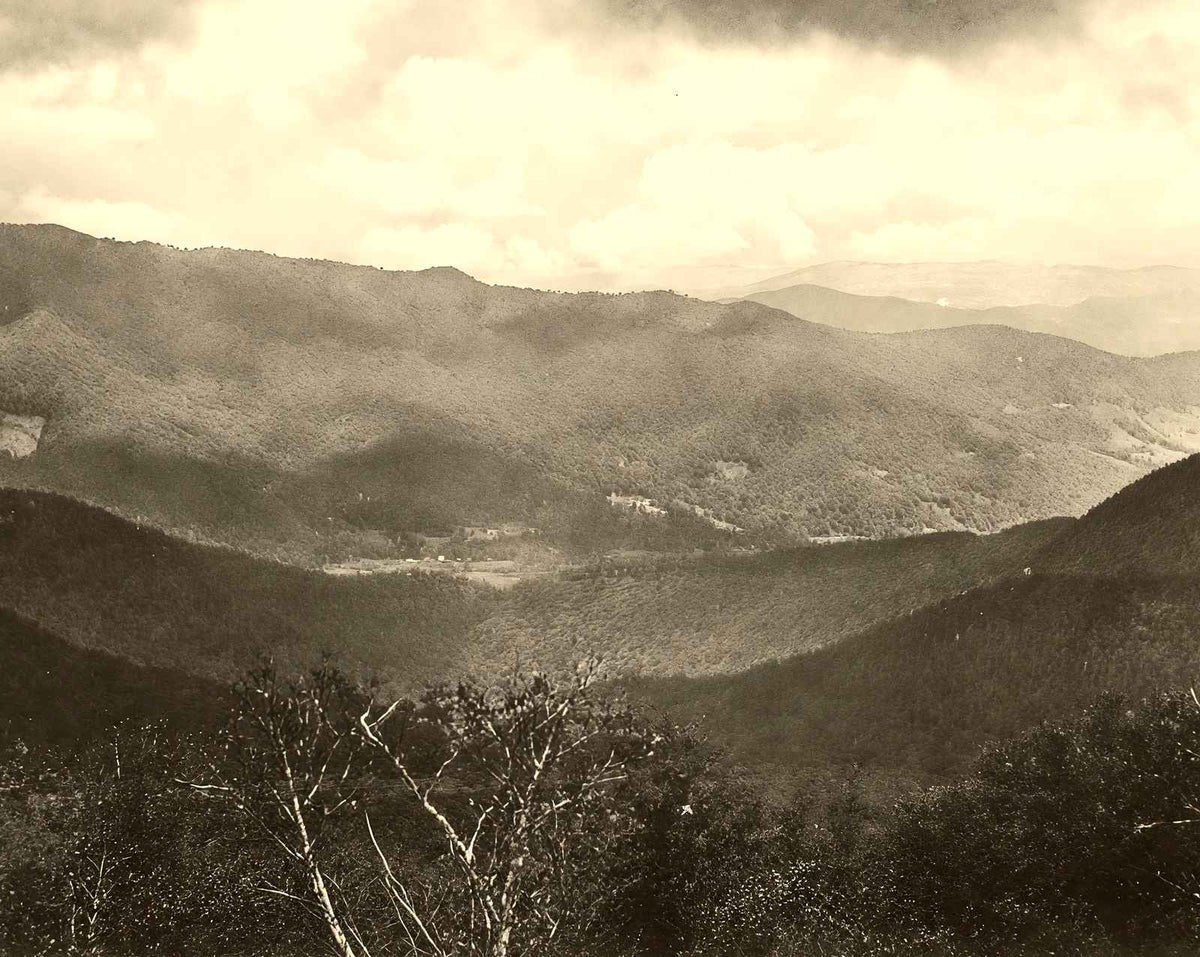 Grey Beard from Craggy Mountain, Asheville NC restored photo print
