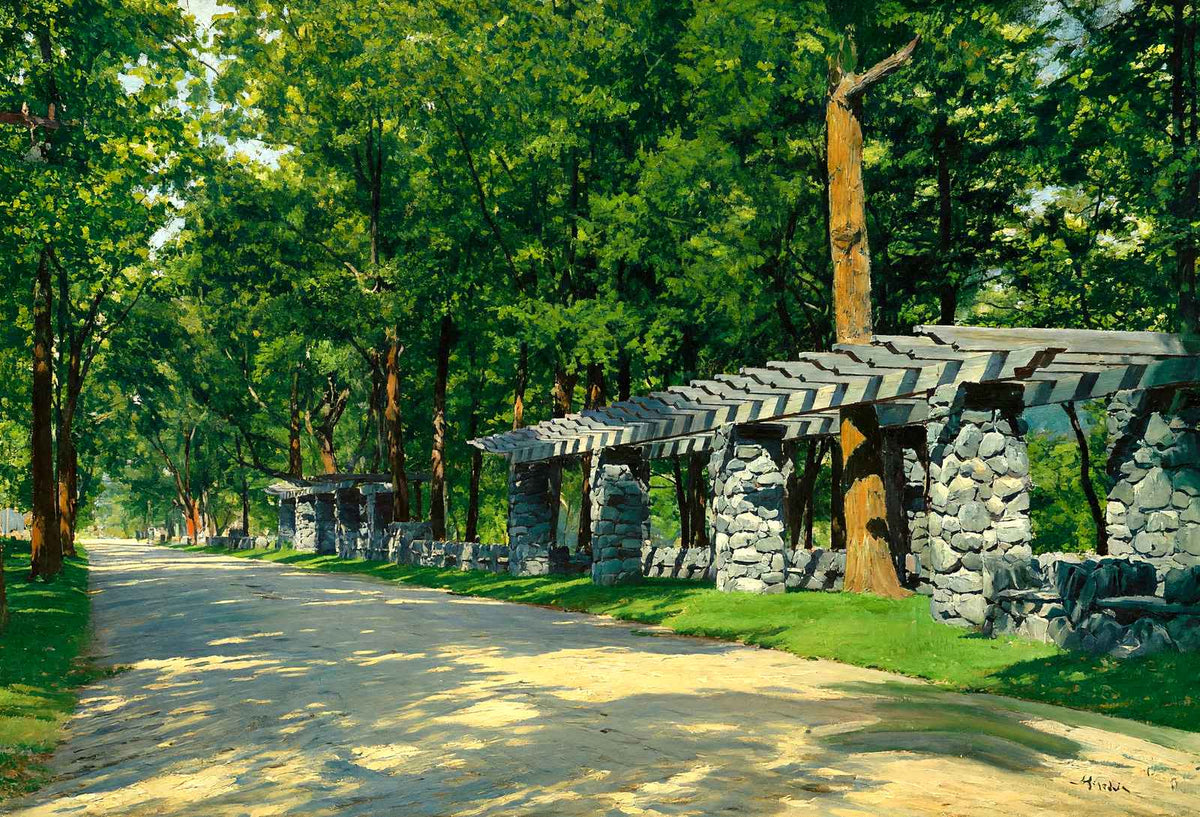 Lovers Lane at Duke's Farm, Somerville, NJ art print