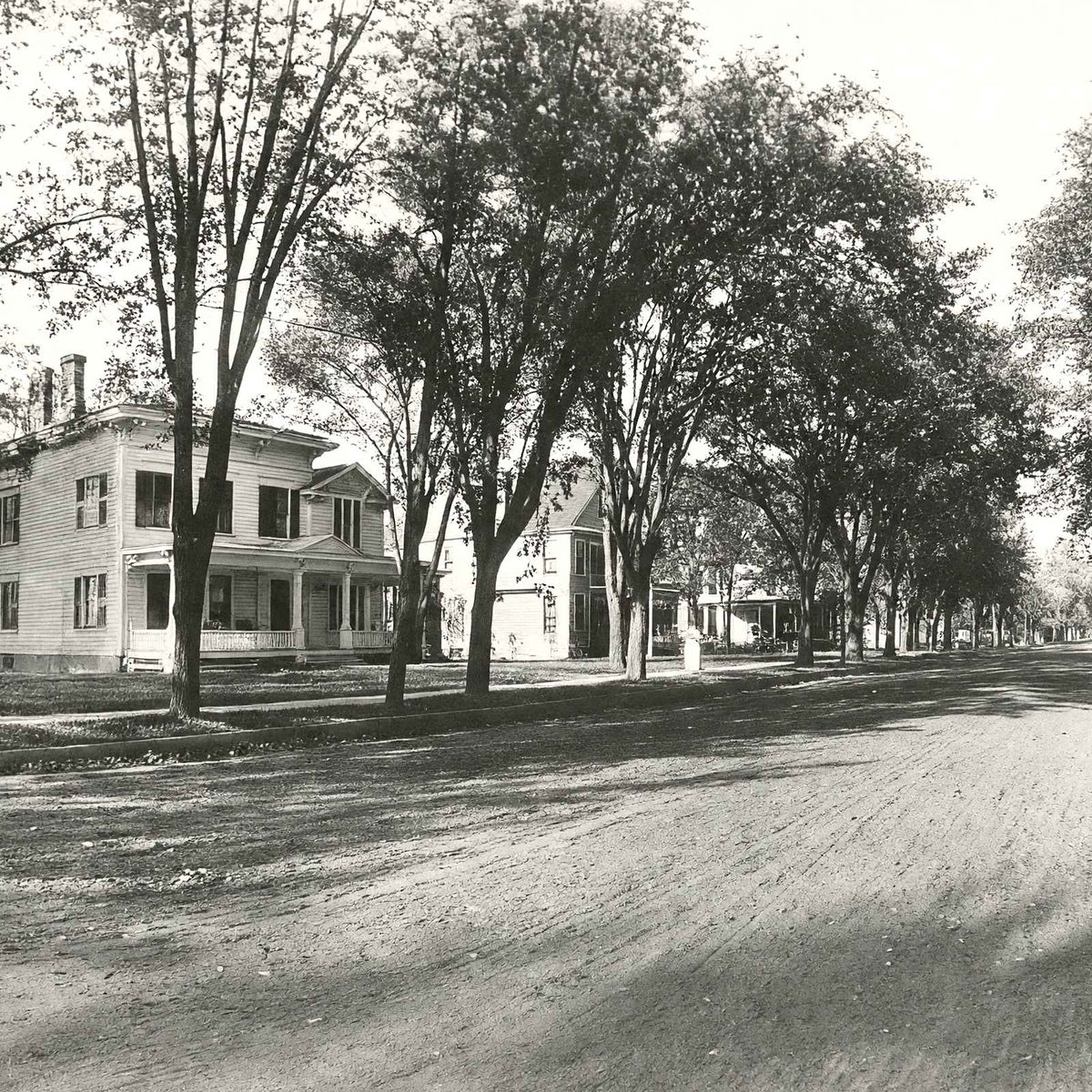 Third Street, Hudson WI in 1908 vintage photo print