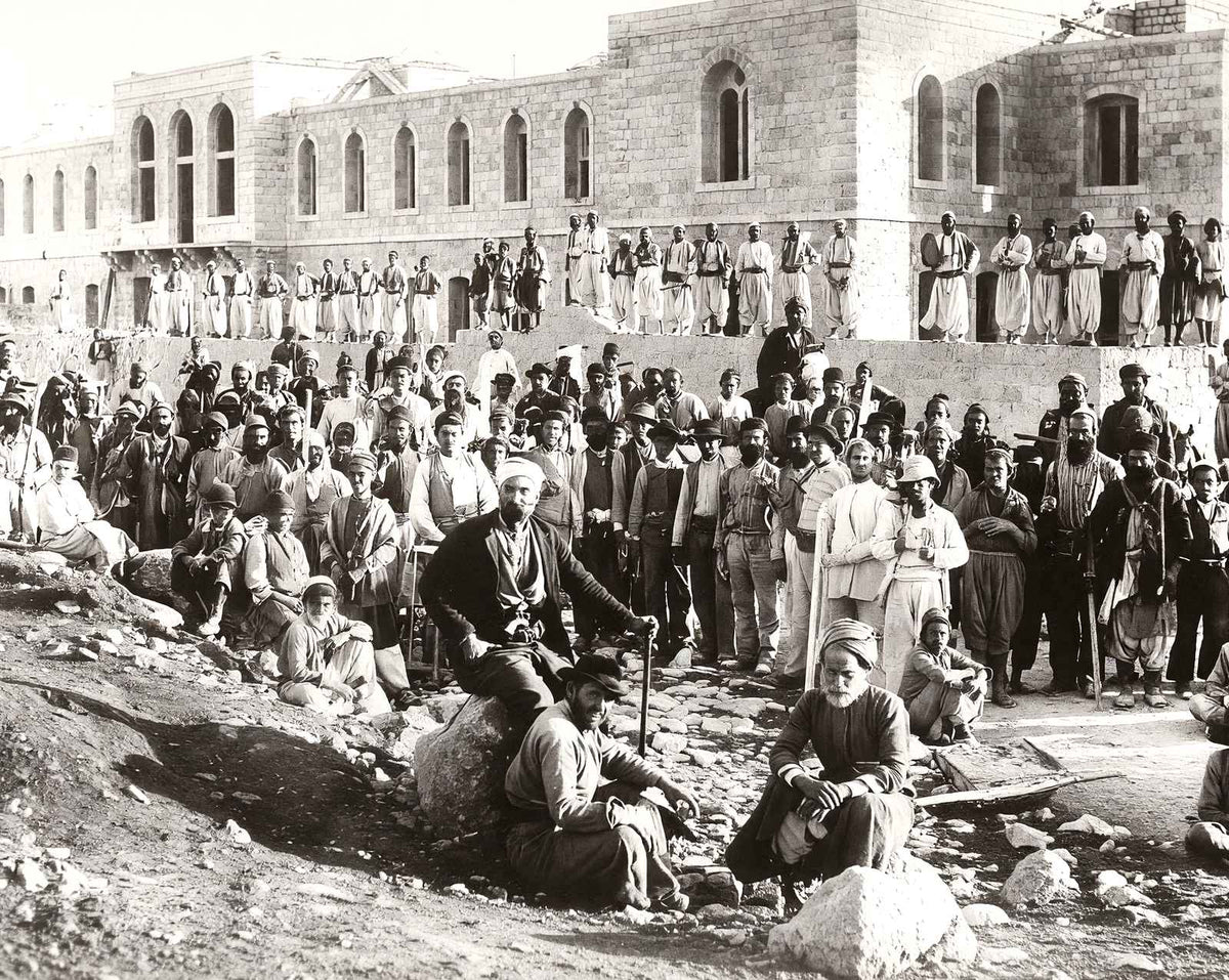 Shaare Zedek Hospital Construction, Jerusalem restored photo print
