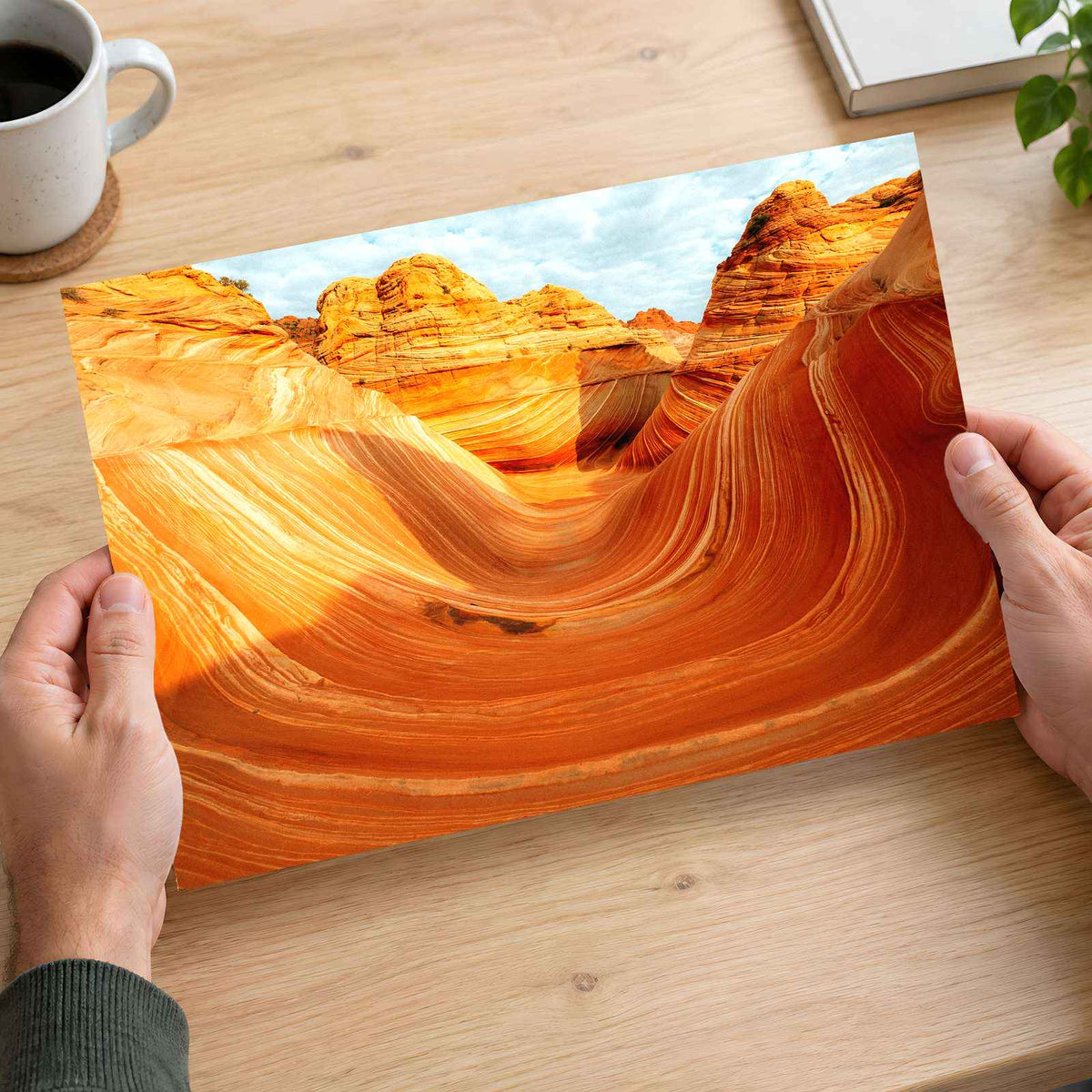 Wavy Sandstone Formation in Arizona by Johannes Kopf Photo Print Wall Decor